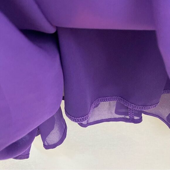 Ladies ASA Fashions Brand Purple Off Cold Shoulder Mini Shift Dress Size 2XL - Picture 7 of 12